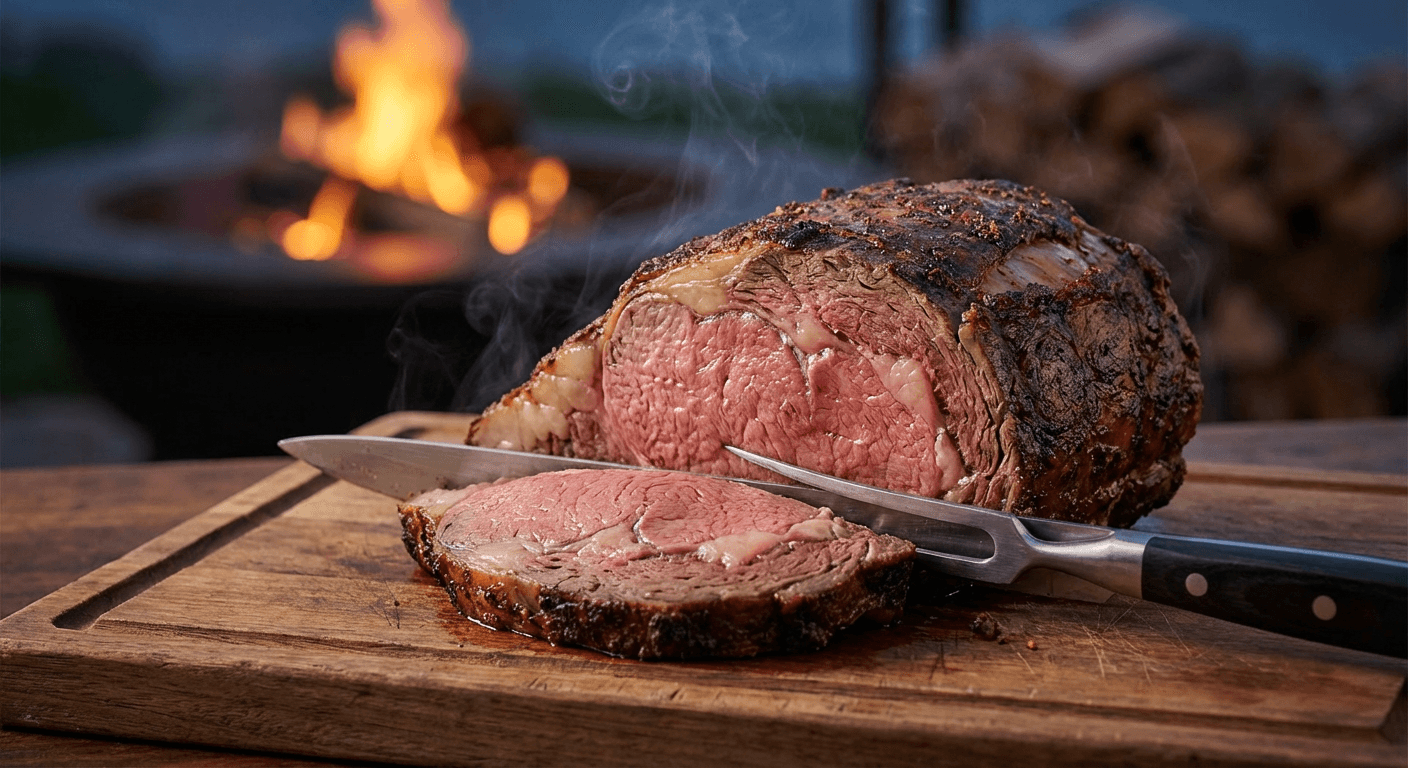Smoked Prime Rib with High‑Heat Finish