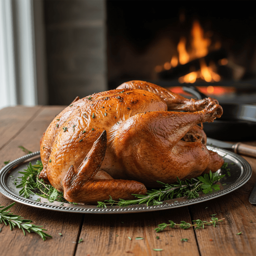 Rotisserie Turkey on a Kettle Grill