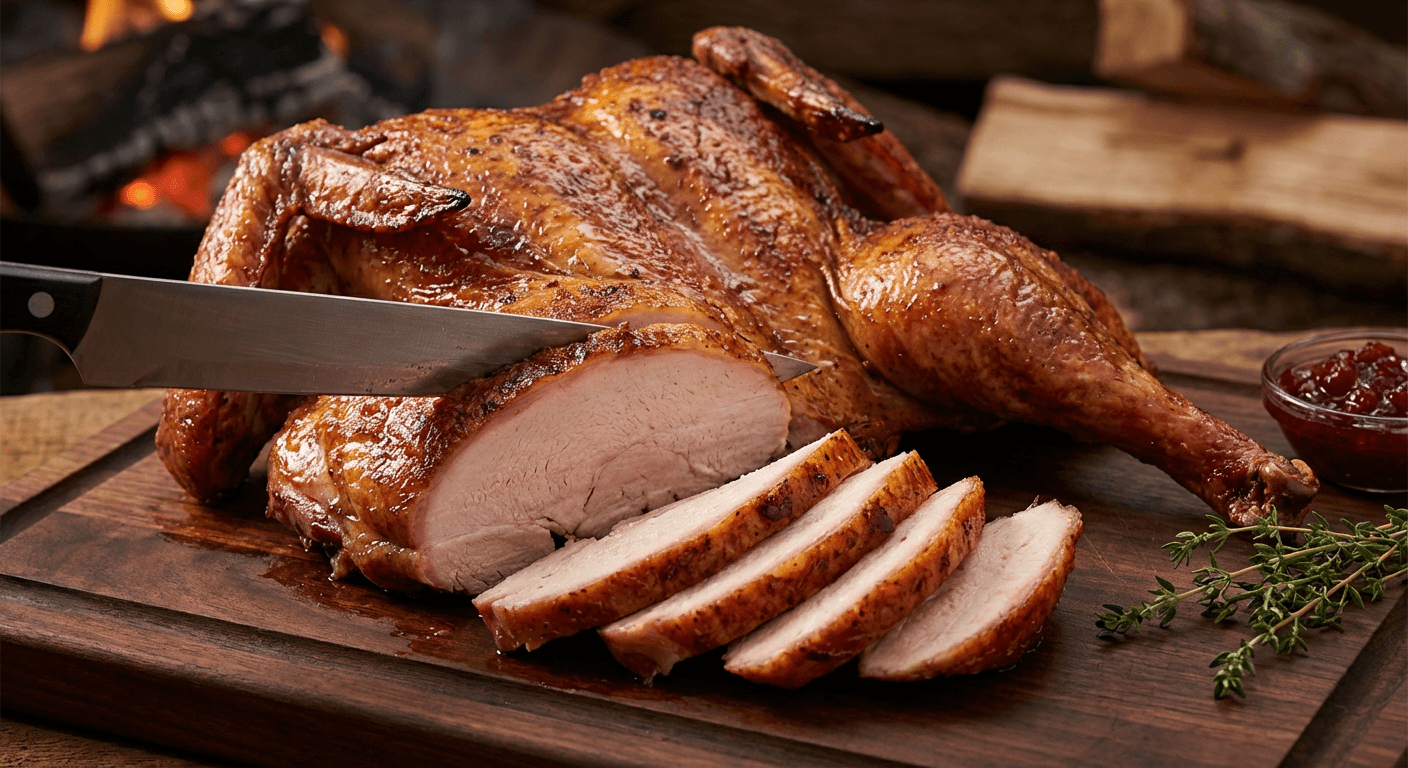 Spatchcocked Smoked Turkey with Crispy Finish